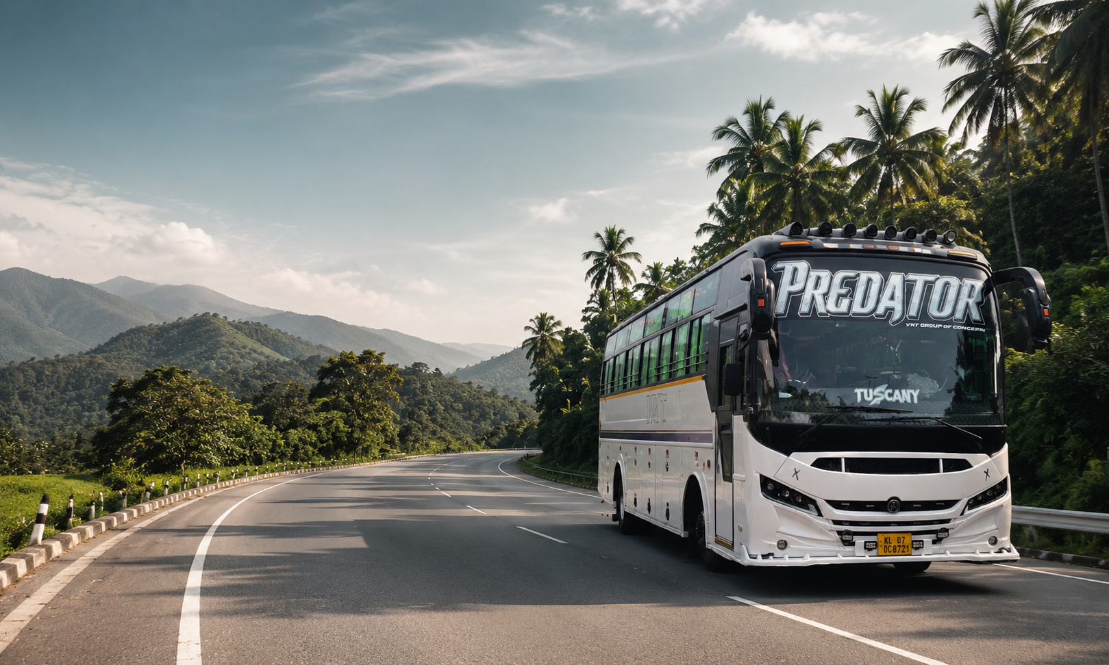 Predator Holidays Tour Bus in Munnar
